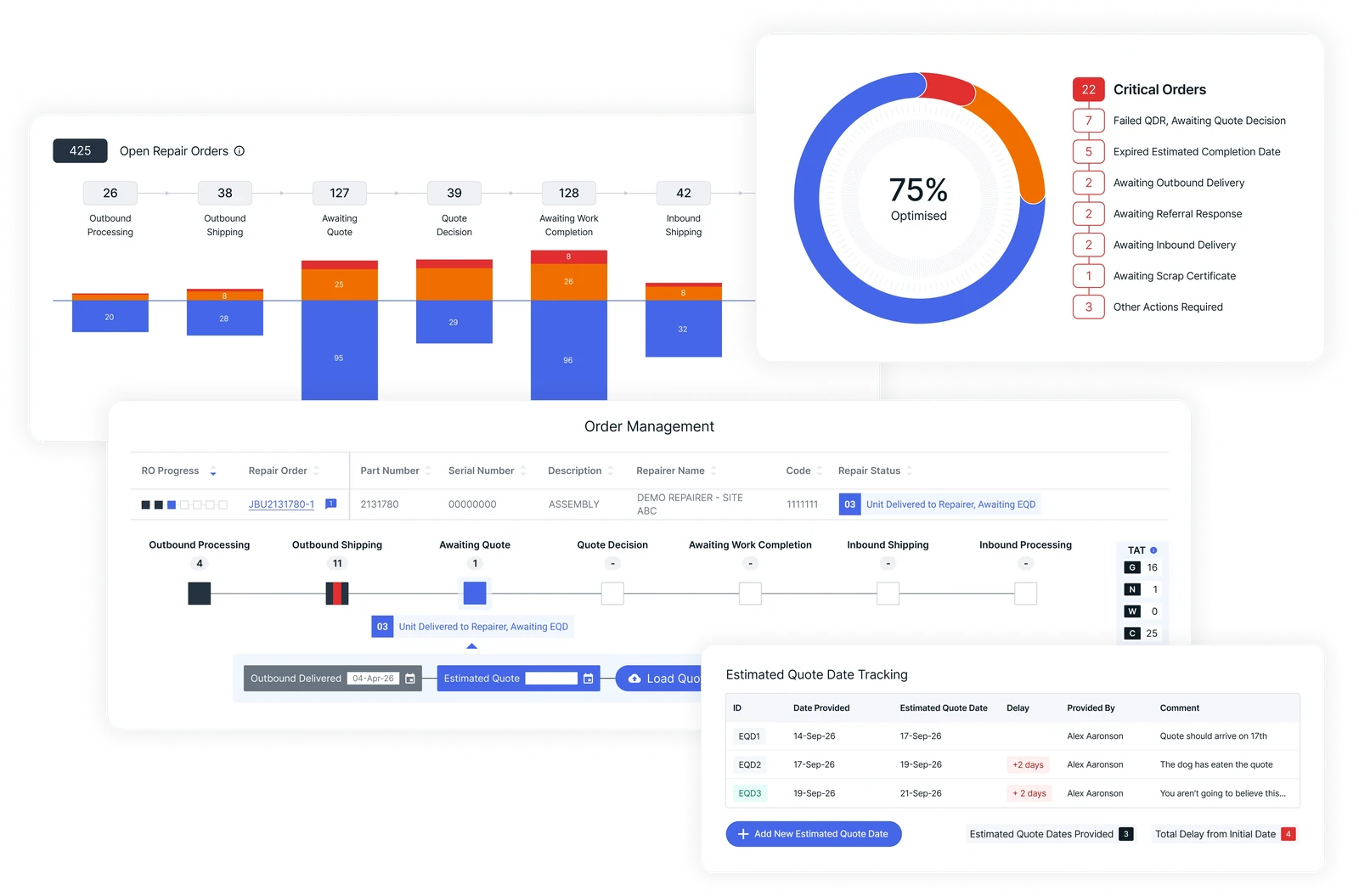 ValStream Order Management Dashboard